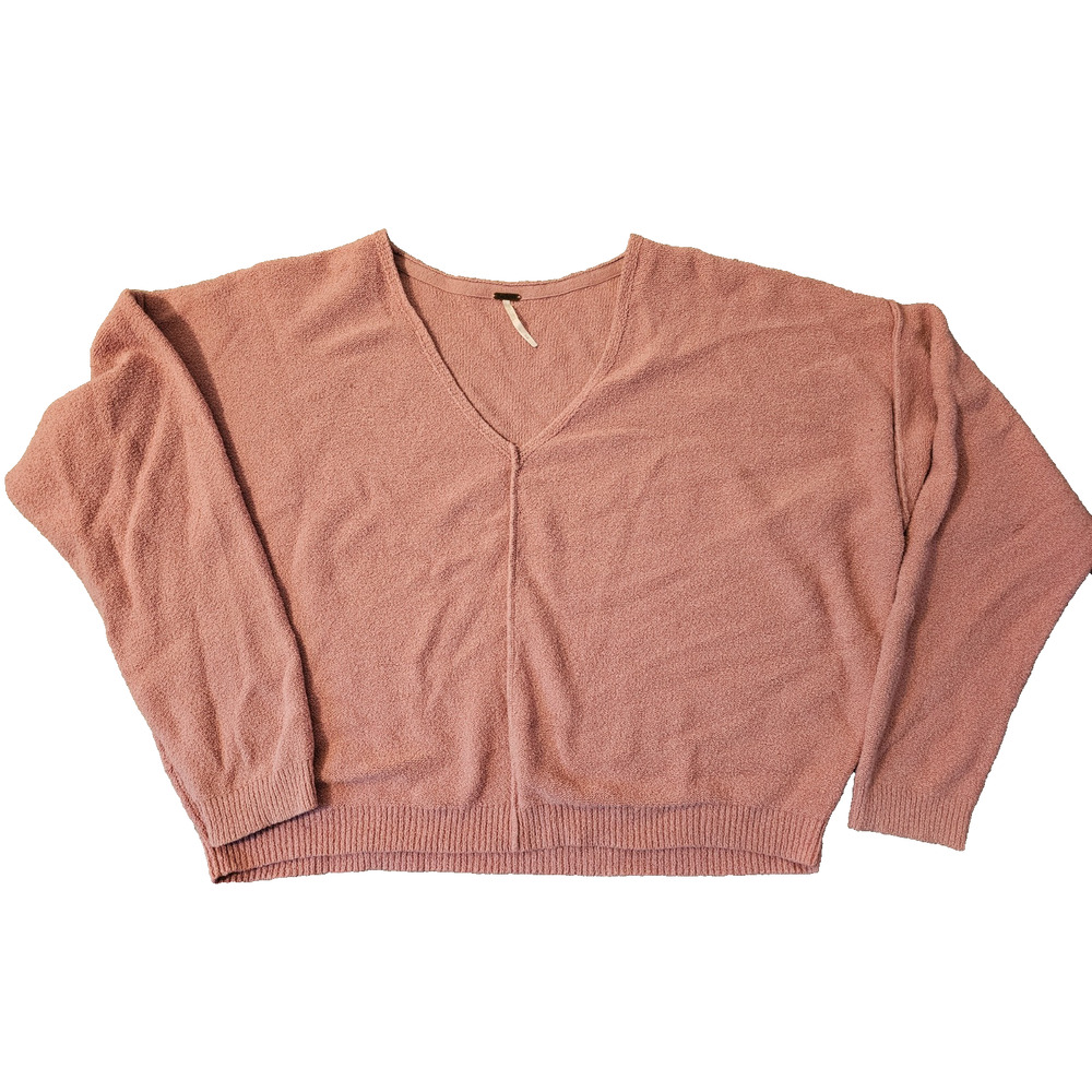 Free People Womens Oversized Sweater Pink Take Me Places Size Small